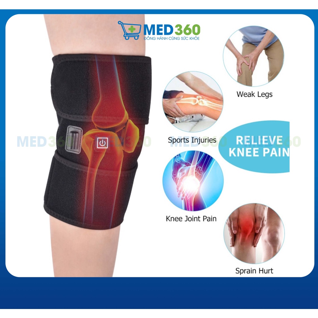 Máy sưởi ấm đầu gối Máy mát xa khớp đầu gối Vật lý trị liệu Nén nóng 3 mức độ - TBYT Med360