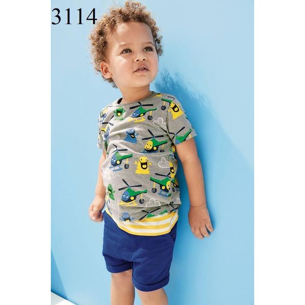 Bộ hè cotton Jumping Beans trực thăng cho bé trai  - Little Maven Official store