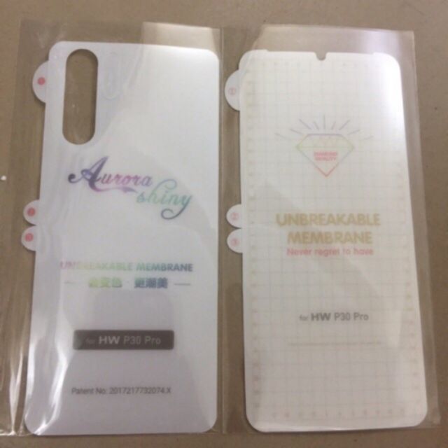 Bộ Miếng dán PPF bảo vệ mặt trước và mặt sau cho huawei p30 pro