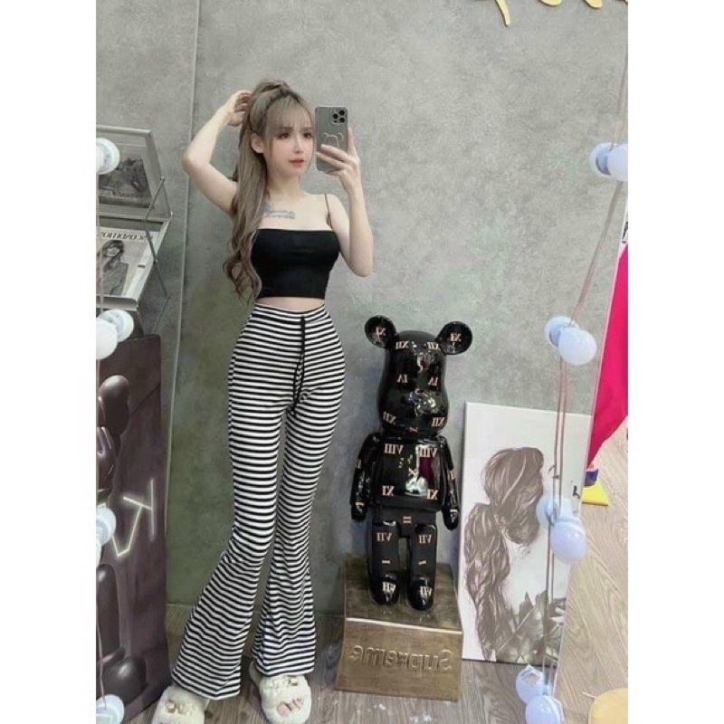 QUẦN ỐNG LOE THUN ÔM BODY XINH ĐẸP Q6