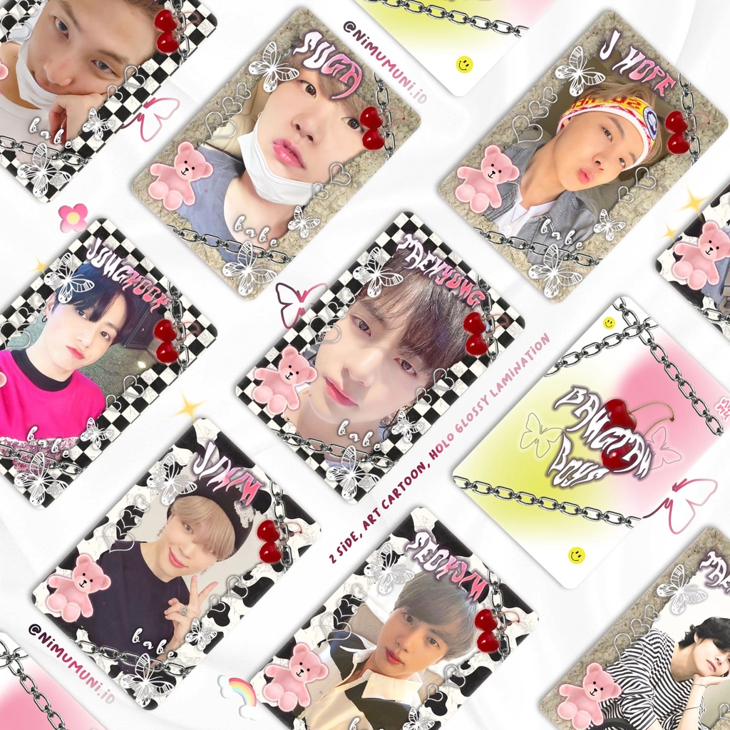 Thẻ Ảnh Trang Trí Hình Bts DECO | Ảnh Lomo Nhóm Nhạc Bts