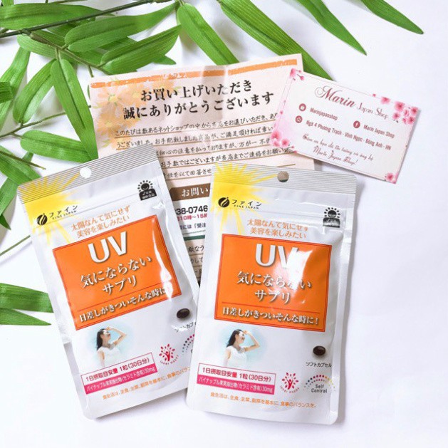 Viên uống chống nắng UV dưỡng trắng Fine Japan kem chống nắng chống UV