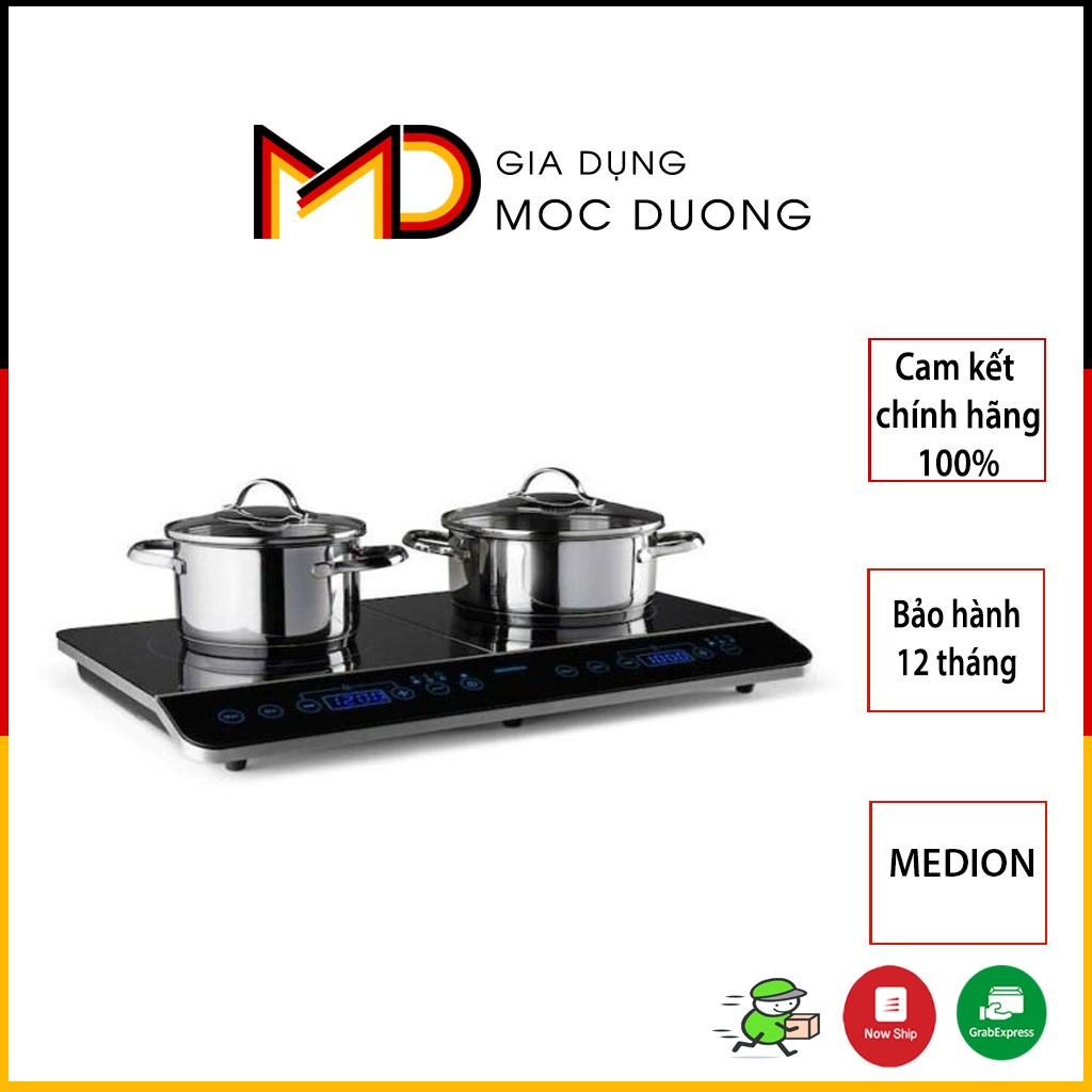 Bếp từ đôi MEDION MD15324,mặt kính, công suất 3500W