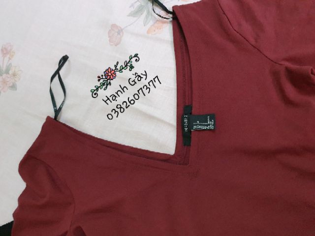 Bodysuit cộc tay cổ V F21 (Ảnh thật tự chụp) | BigBuy360 - bigbuy360.vn