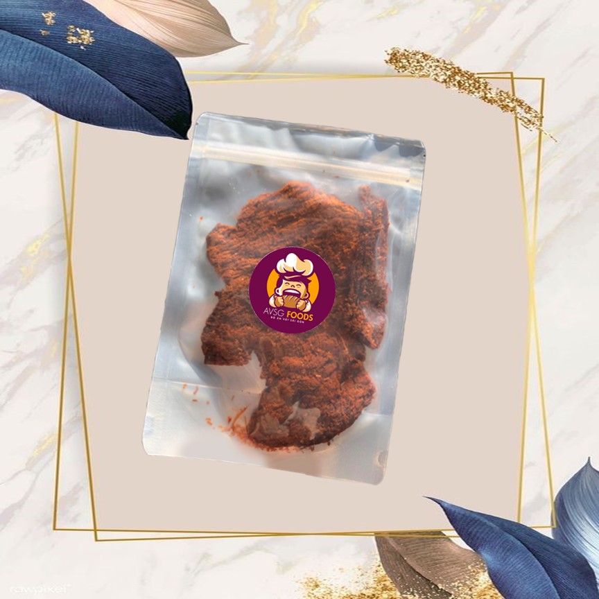 1kg (10 Túi zip 100g )KHÔ BÒ MIẾNG MỀM HỒNG NGỰ Nhà làm