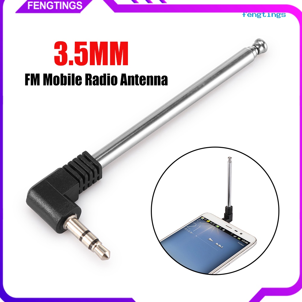 Ăng ten FM mini đầu cắm 3.5mm cho điện thoại xe hơi
