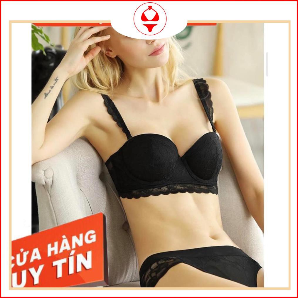 BÔ ĐỒ LÓT SECRET 💥 FEESHIP + MÃ GIẢM GIÁ💥 set nội y cup ngang ren bèo có gọng mút nhẹ thoáng mát ,phom ngực siêu đẹp. | BigBuy360 - bigbuy360.vn
