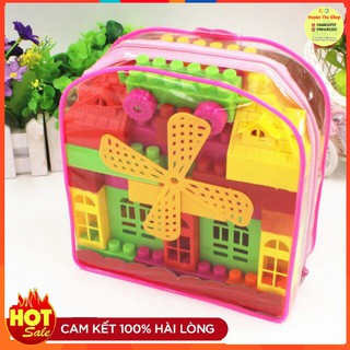 Bộ đồ chơi xếp hình cối xay gió cho bé - Ba lô cối xay gió