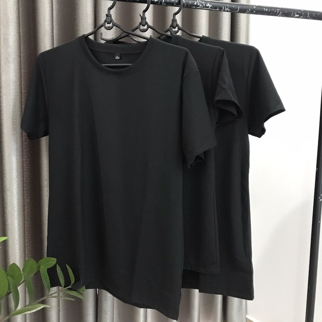 Áo Thun Cổ Tròn Nam - Nữ Màu Đen