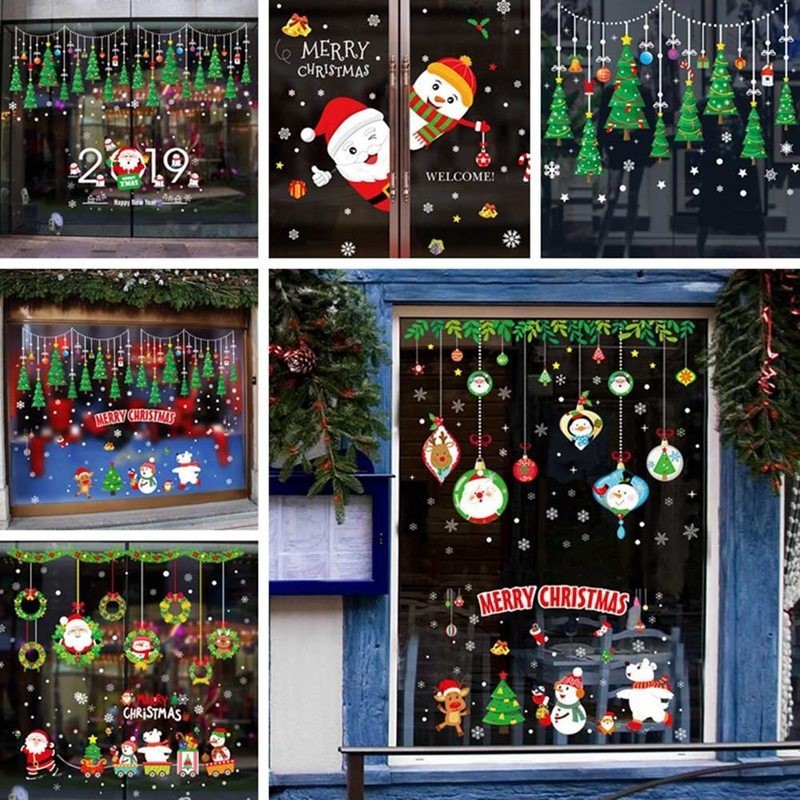 Decal dán tường Merry Christmas phong cách giáng sinh 45 * 60cm