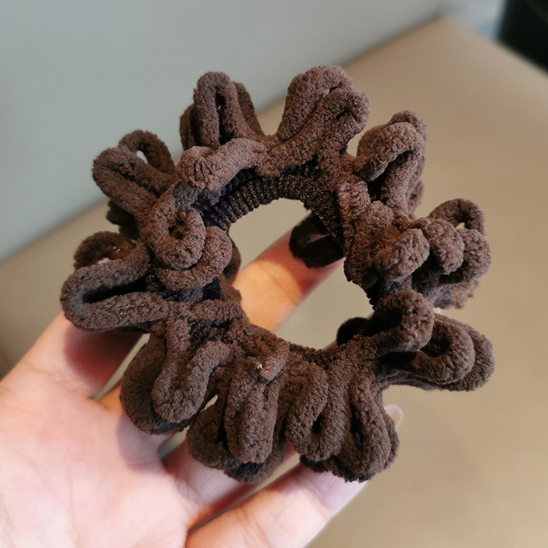 Dây buộc tóc vải lông thiết kế đơn giản thời trang cho nữ