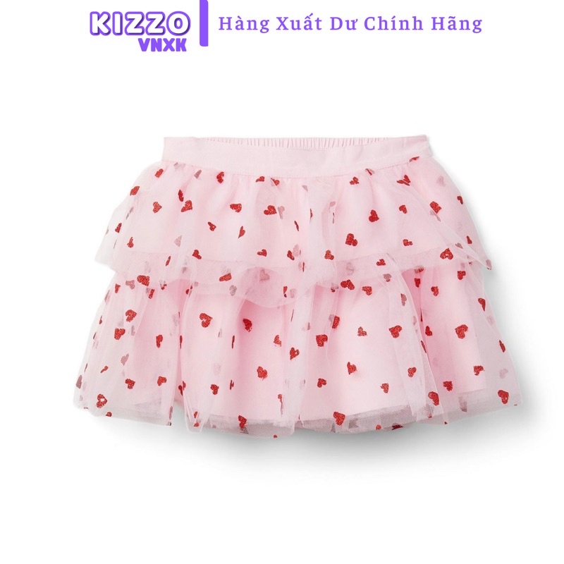 Chân váy tutu bé gái  - JANIE and JACK - vải ren - hoạ tiết trái tim