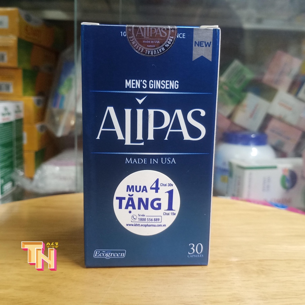 Sâm Alipas Platinum [Mua 4 chai 30v tặng 1 chai 15v] - Tăng cường sinh lý nam( Hàng chính hãng có tem chống hàng giả)