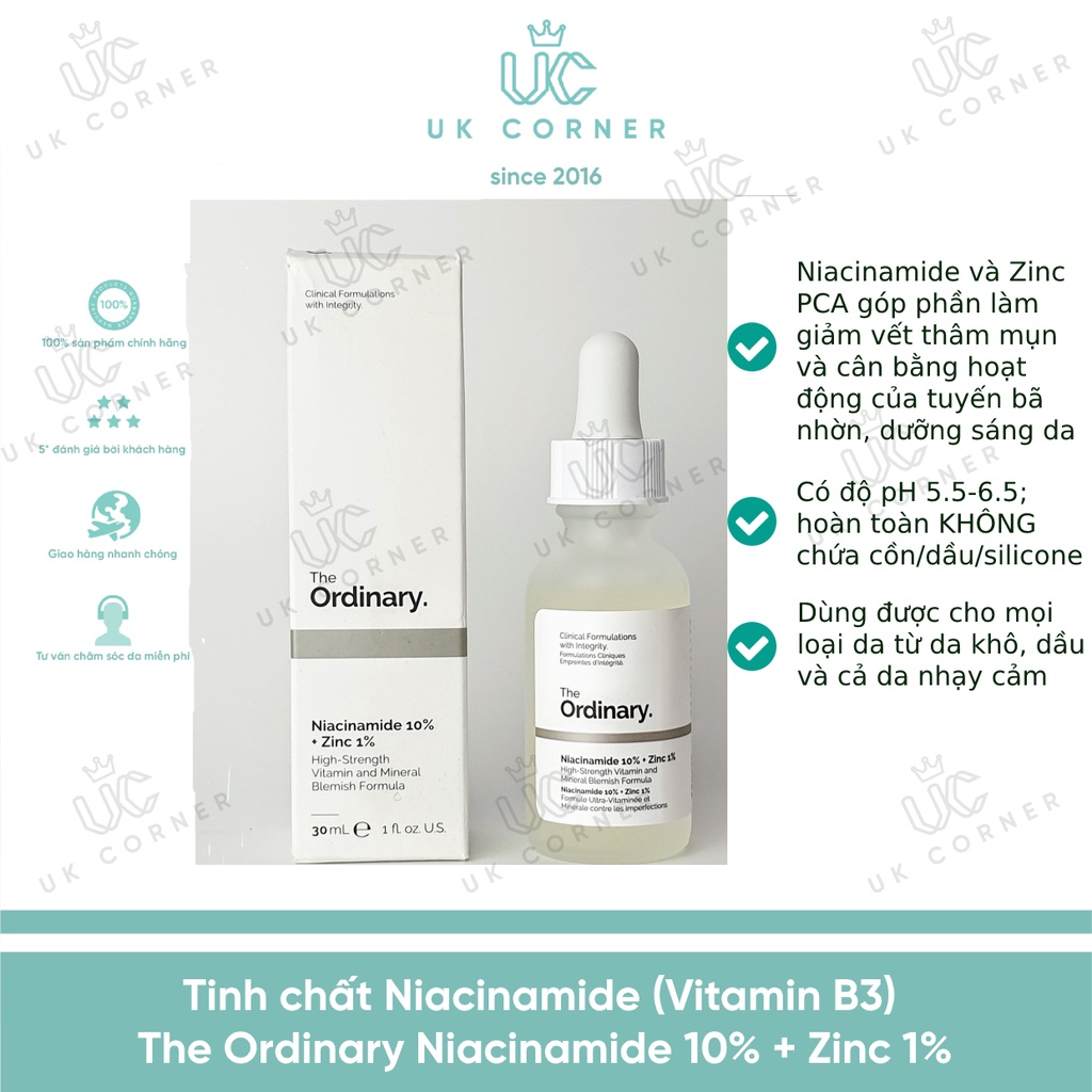 [Serum] Tinh chất Niacinamide (Vitamin B3) The Ordinary Niacinamide 10