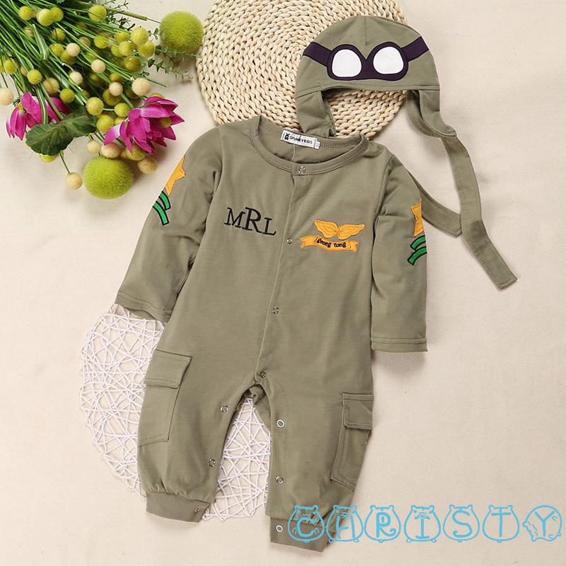 Bộ jumpsuit và mũ trùm đầu kiểu phi công cho bé từ 6 đến 24 tháng