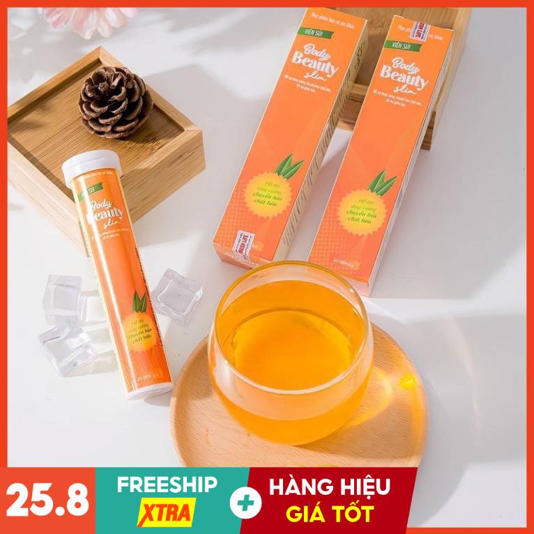 Viên Sủi Giảm Cân Body Slim Giảm Cân Nhanh, An Toàn, Hiệu Quả Hộp 20 Viên