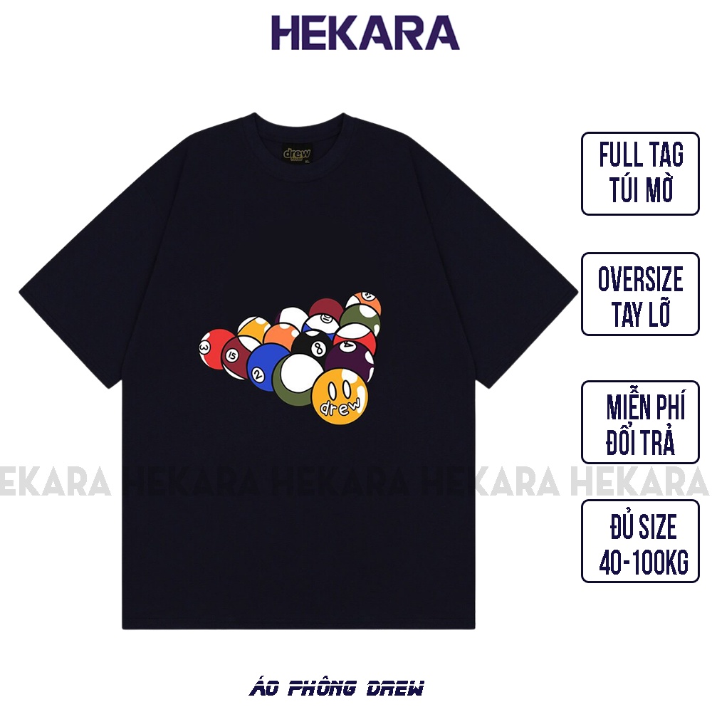 ÁO PHÔNG DREW BIA ĐỦ MÀU tay lỡ form rộng dễ thương Ulzzang dáng Unisex, HEKARA