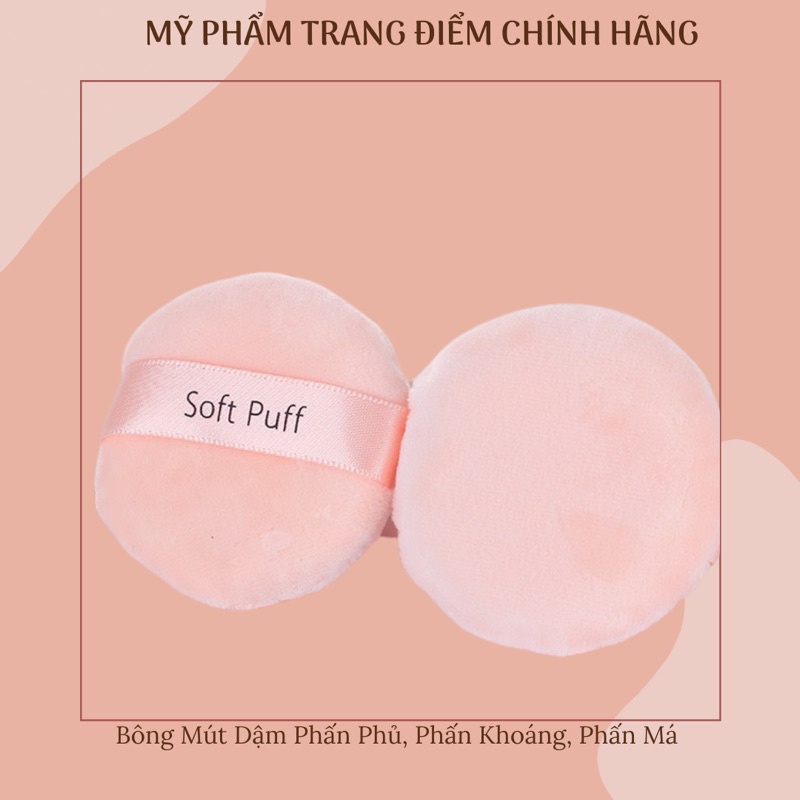 Bông Mút Dặm Phấn Bột, Phấn Khoáng, Phấn Má Trang Điểm Cao Cấp Large Round Puff