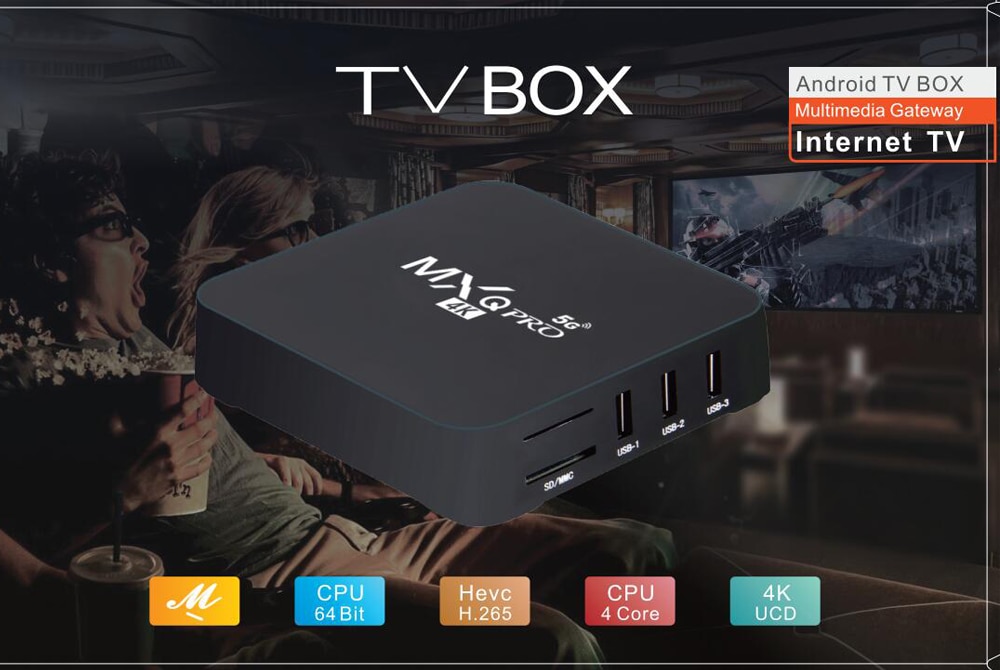 Đầu thu tín hiệu TV Zkmagic MXQ Pro 4k Android 10.1 TV Box RK3229 2G16G 4G32G HD 3D 2.4G Hỗ Trợ WiFi Google Play Youtube