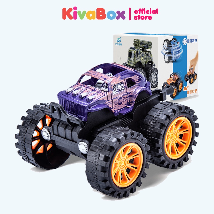 Xe ô tô địa hình đồ chơi chạy bằng bánh đà cho bé KIVABOX an toàn, bền bỉ chịu mọi va đập