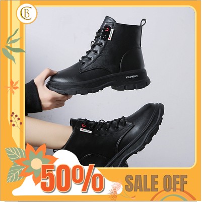 (Sẵn GIày boot ulzzang cổ cao chất da PU