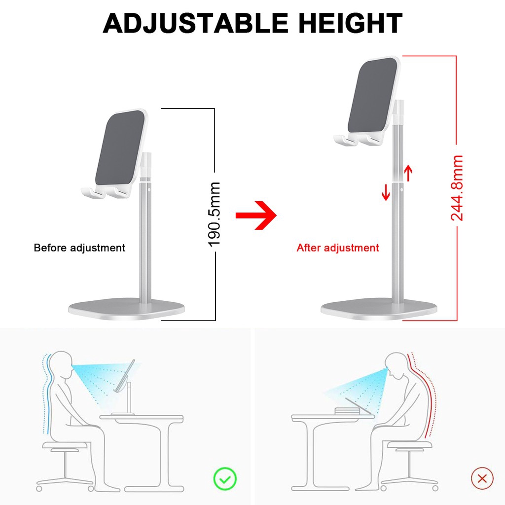 Giá Đỡ Điện Thoại Màu Bạc Có Thể Xoay Được | BigBuy360 - bigbuy360.vn