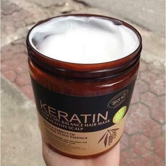 Kem Ủ Tóc KERATIN COLLAGEN 1000ML LAVENDER BRAZIL NUT - Ủ Hấp Tóc Cung Cấp Dưỡng Chất KERATIN