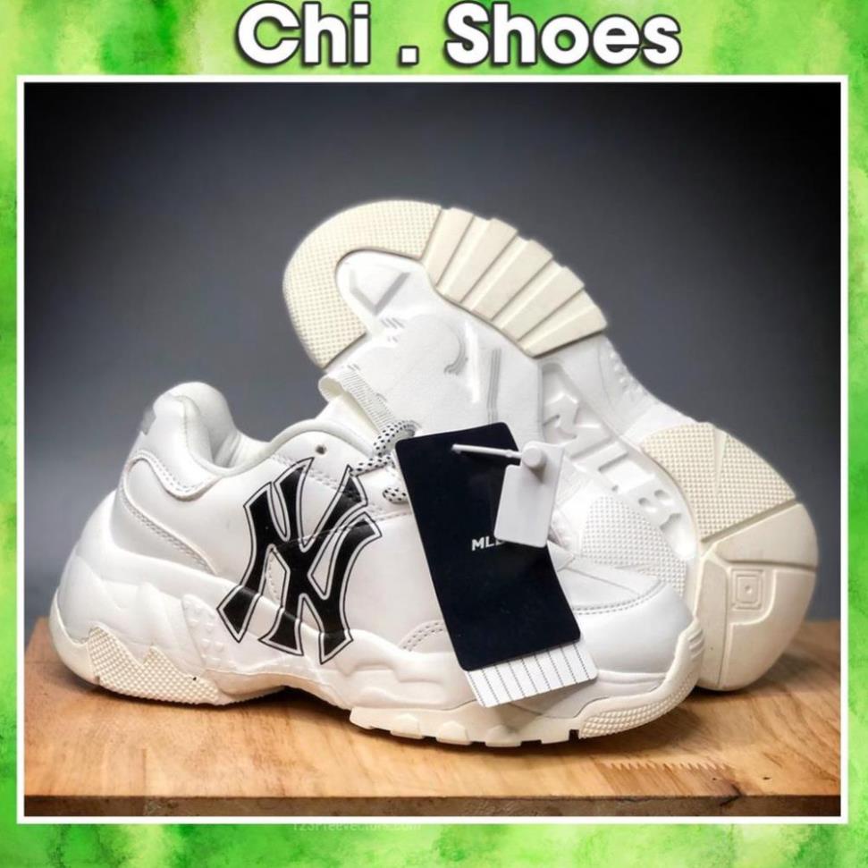 💅🏻 Giày Thể Thao MLB đế độn NY đen trắng tinh Full Size kèm box gói 2 lớp 💐