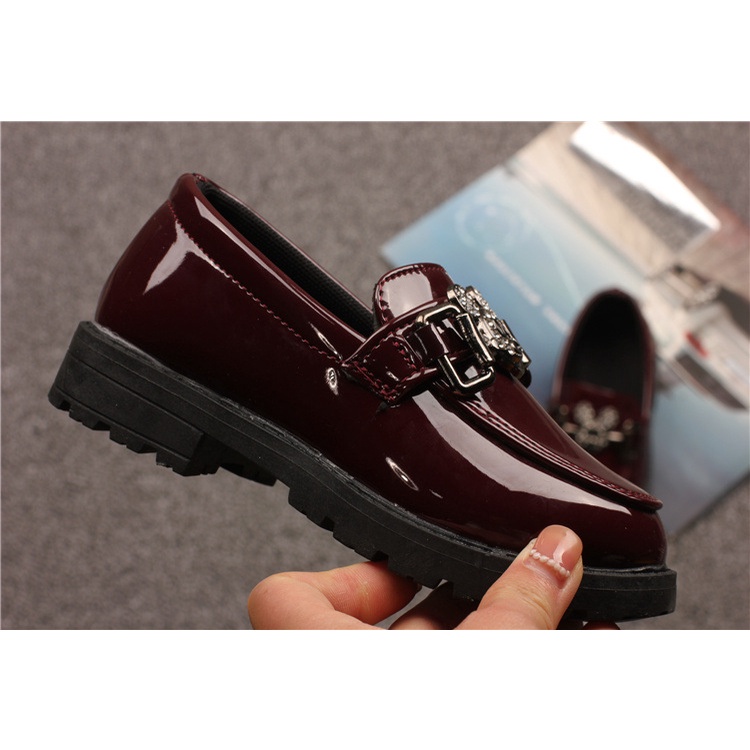 Giày da đế mềm phong cách Anh Quốc thời trang xuân thu 2021 cho bé