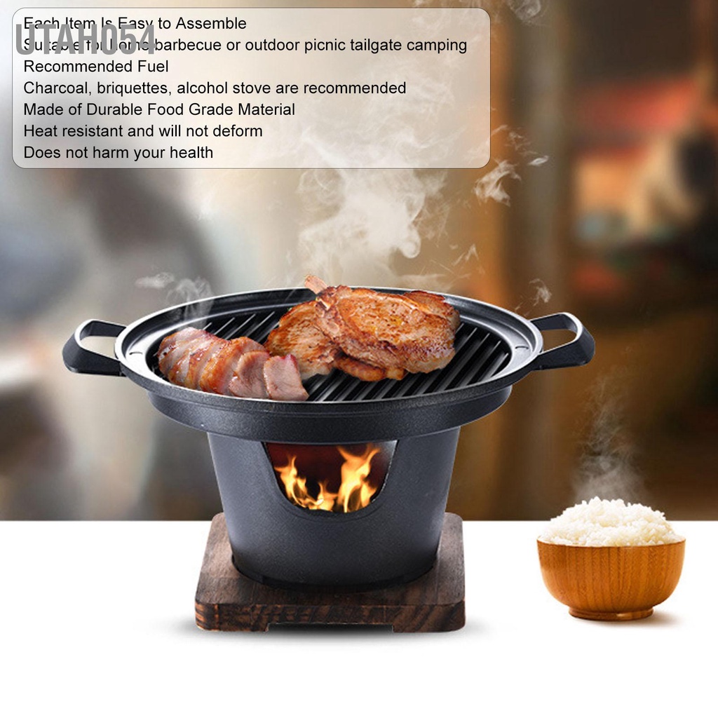 [Hàng HOT] Bếp Nướng Than Mini Không Khói Để Bàn Chống Dính Cho Một Người Trong Nhà【Utah054】