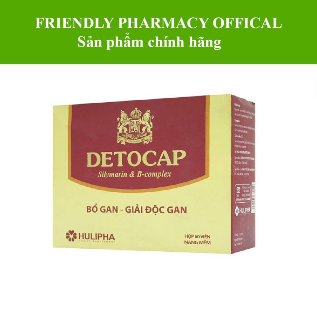 DETOCAP – Hỗ trợ điều trị viêm gan, giải độc gan và tăng cường chức năng gan (hộp 60 viên)
