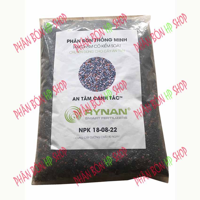 Phân Bón Tan Chậm Có Kiểm Soát NPK 18-08-22 (Bao 5KG) Cung Cấp Dưỡng Chất 90 ngày - Chuyên Dùng Cho Cây Ăn Trái
