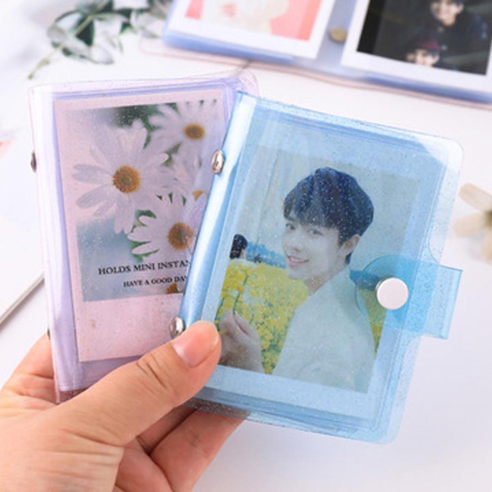 ELEGANT Album Ảnh Bìa Trong Suốt Lấp Lánh Dễ Thương Chất Lượng Cao