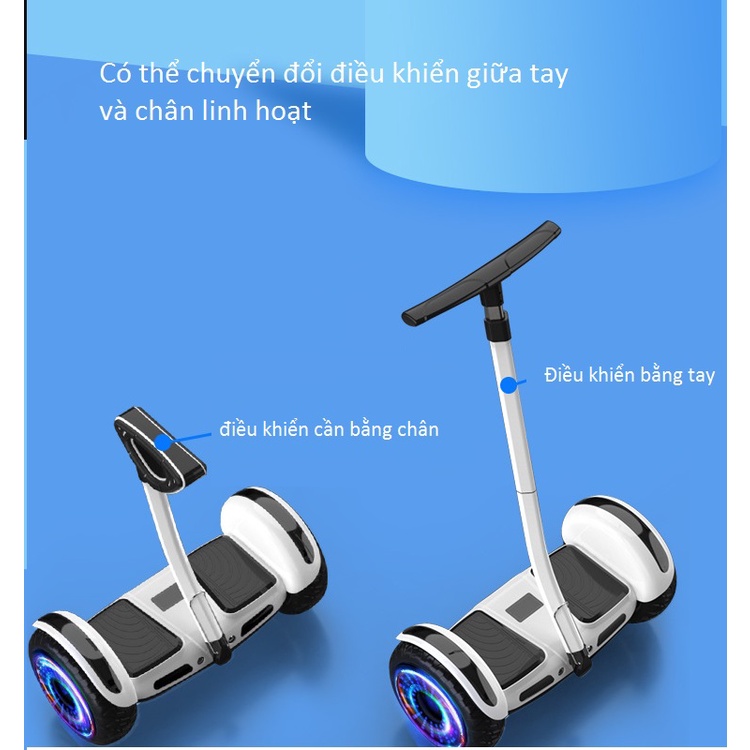 Xe cân bằng điện thông minh - bánh xe địa hình 10 inch- Tặng Kèm tay cầm