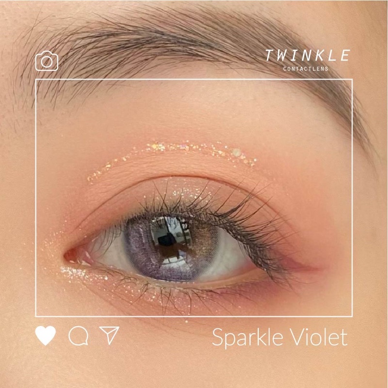 Kính áp tròng Sparkle Brown/Violet Lens Twinkle lens nhũ lens tím