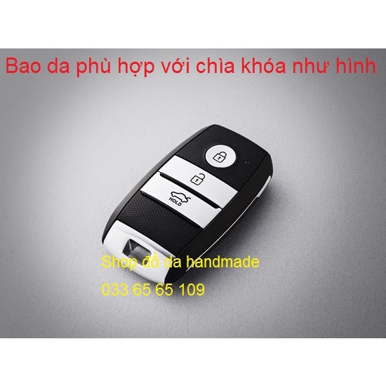 [Da bò 100%]  Bao Da Chìa Khoá KIA morning cerato, K3, K5, Seltos, Soluto, Sorento, Rondo... kèm tặng móc khóa