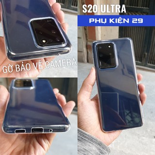 [Samsung S20/S20 Plus/S20 Ultra] Ốp lưng silicon dẻo trong suốt có bọc cam cao cấp Henyou