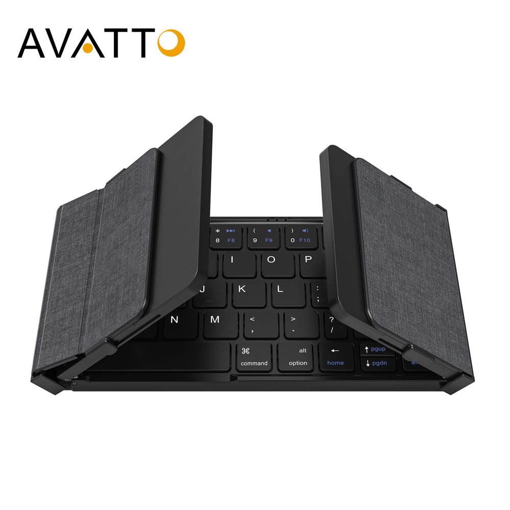 Bàn Phím Bluetooth 5.1 Không Dây Mini Có Thể Gập Lại 3 Kênh Cho Windows Android IOS ipad Điện Thoại
