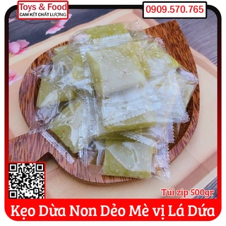Kẹo Dừa Non Dẻo Mè vị Lá Dứa