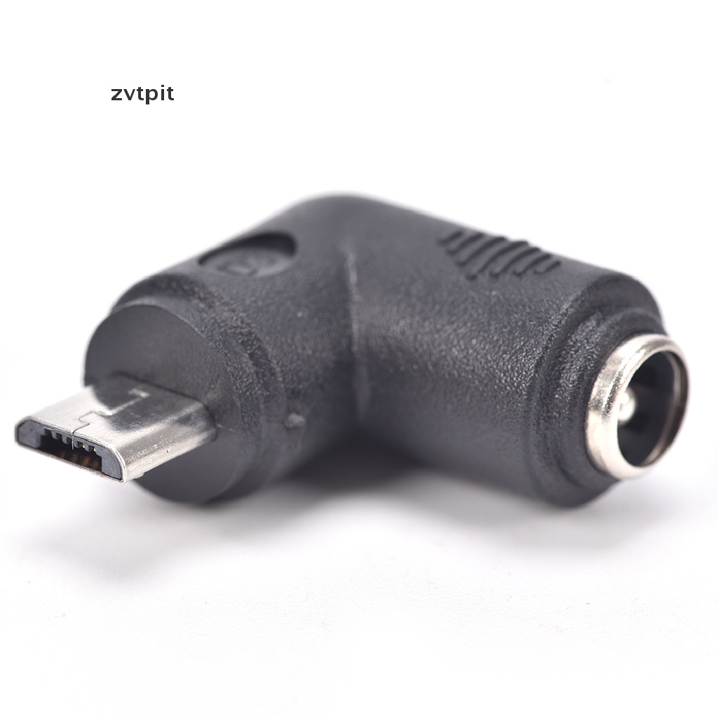 [ZVPT] 2PCS Hot Sale DC 5.5 x 2.1mm Female To Micro USB 5 Pin Male Right Angle Power Adapter DSF