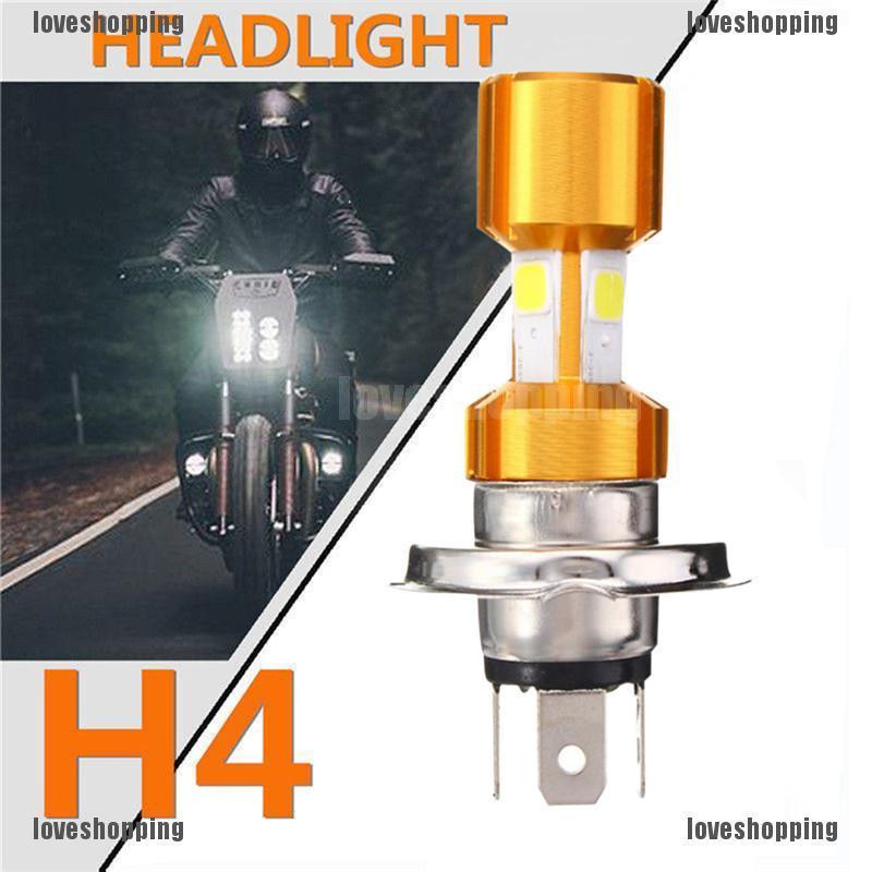 Đèn Pha LED H4 3 COB 6000K Hi / Lo Chuyên Dụng Cho Xe Mô Tô