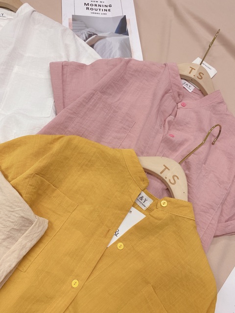 [Mã WARUN10 giảm 10K đơn 99K] ÁO SƠ MI NỮ CỔ TÀU GỌN GÀNG HIỆN ĐẠI A33 | BigBuy360 - bigbuy360.vn