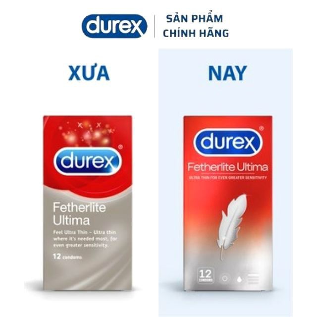 [Freeship] Bao Cao Su Durex Fetherlite Chính Hãng Siêu Mỏng Hộp 12 chiếc–durex_officialstore