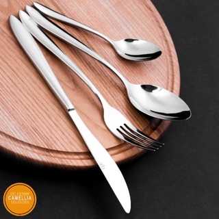 Camelia - Bộ 4 món dao muỗng nĩa ăn - Inox 304 18/10