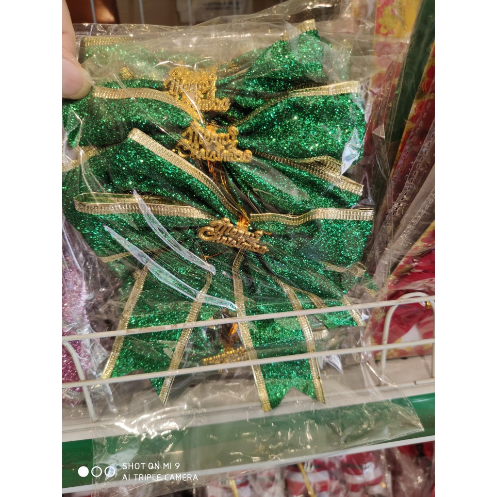 Combo 3 Nơ To đủ màu trang trí cây thông Noel