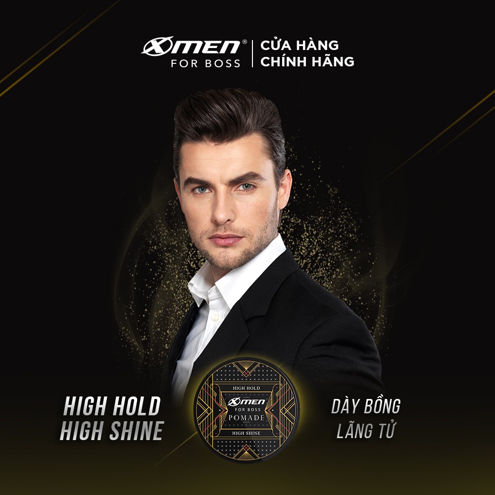 [Mã COSXMEN511 - 60K đơn 400K] Pomade tạo kiểu tóc X-Men For Boss High Hold - Dày bồng lãng tử 60g