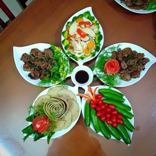 Bộ đĩa lá Bát Tràng cao cấp hàng loại 1