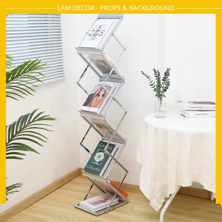 Kệ ziczac Đựng Tạp chí, Gía Sách Decor Góc Bàn Làm Việc phong cách Hàn Quốc