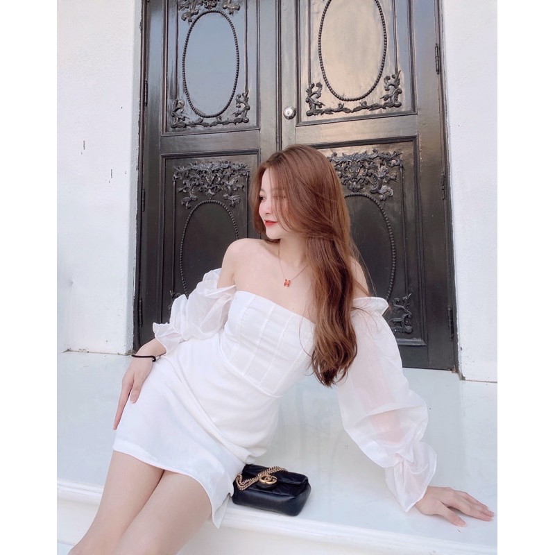 RONA WHITE DRESS - ĐẦM TRẮNG TAY VOAN