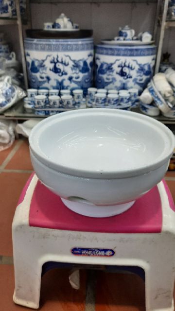 Bát hâm nóng thức ăn bằng nến/bếp cồn sứ Bát Tràng
